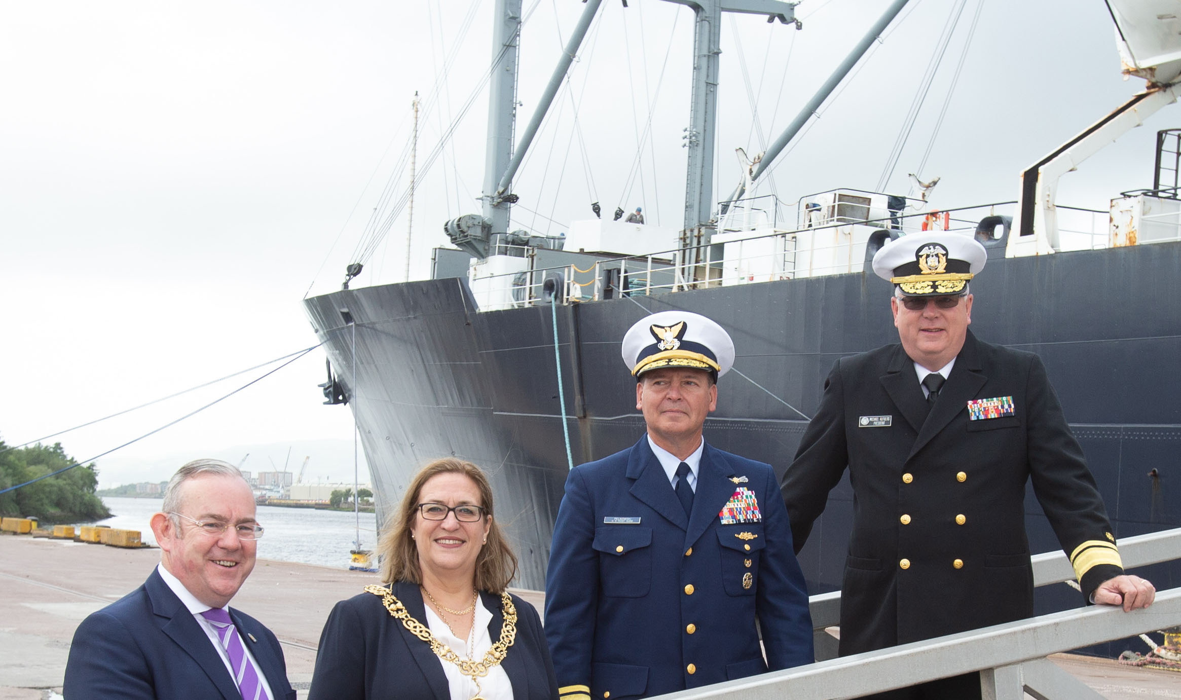 Empire State VI visit with COGC Principal Litte, Lord Provost, Rear Admiral Pelkowski, Rear Admiral Alfultis. Image:Empire State VI visit with COGC Principal Litte, Lord Provost, Rear Admiral Pelkowski, Rear Admiral Alfultis.