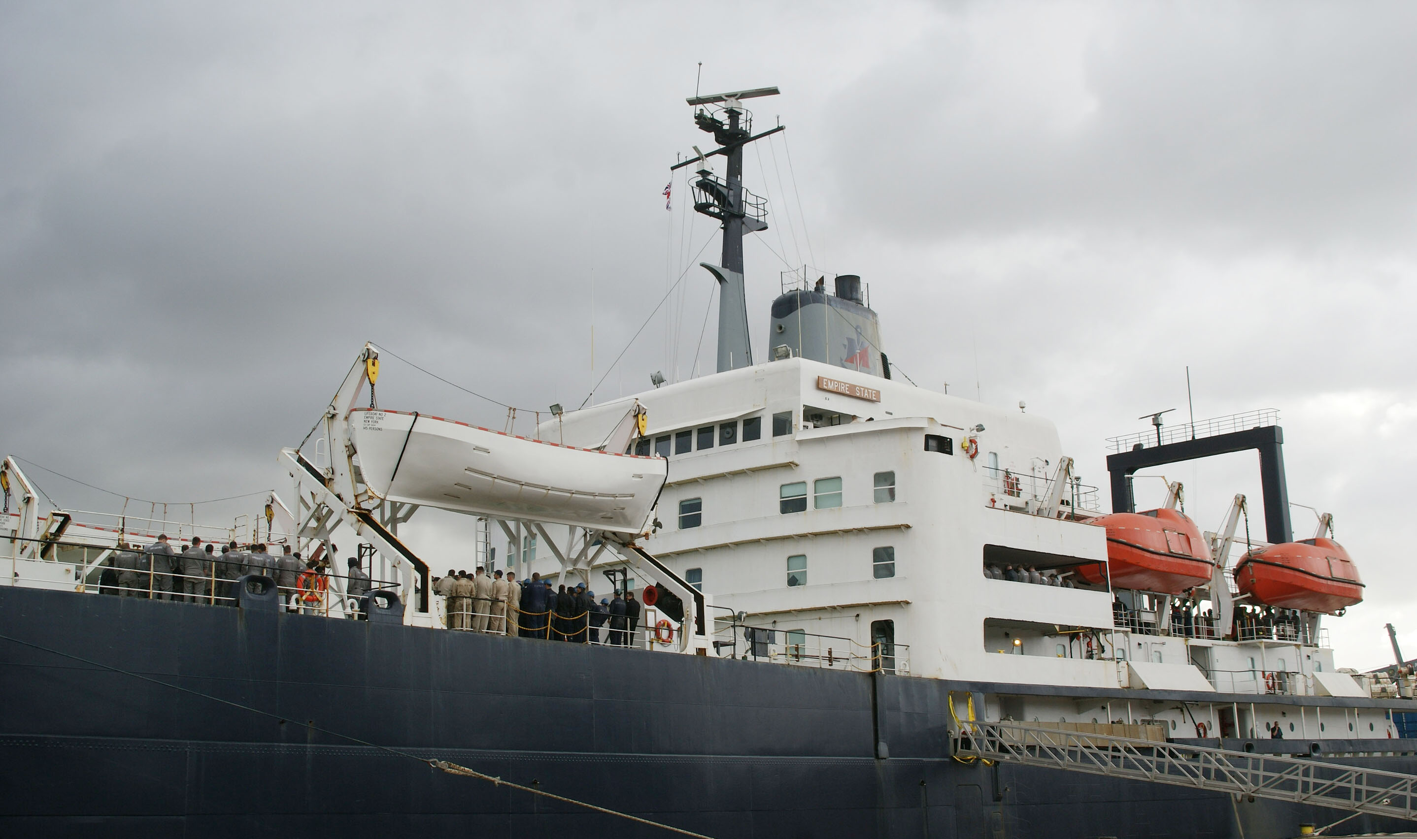 Trainees gather aboard US maritime academy vessel Empire State VI on its goodwill visit to Glasgow. Image:Trainees gather aboard US maritime academy vessel Empire State VI on its goodwill visit to Glasgow.