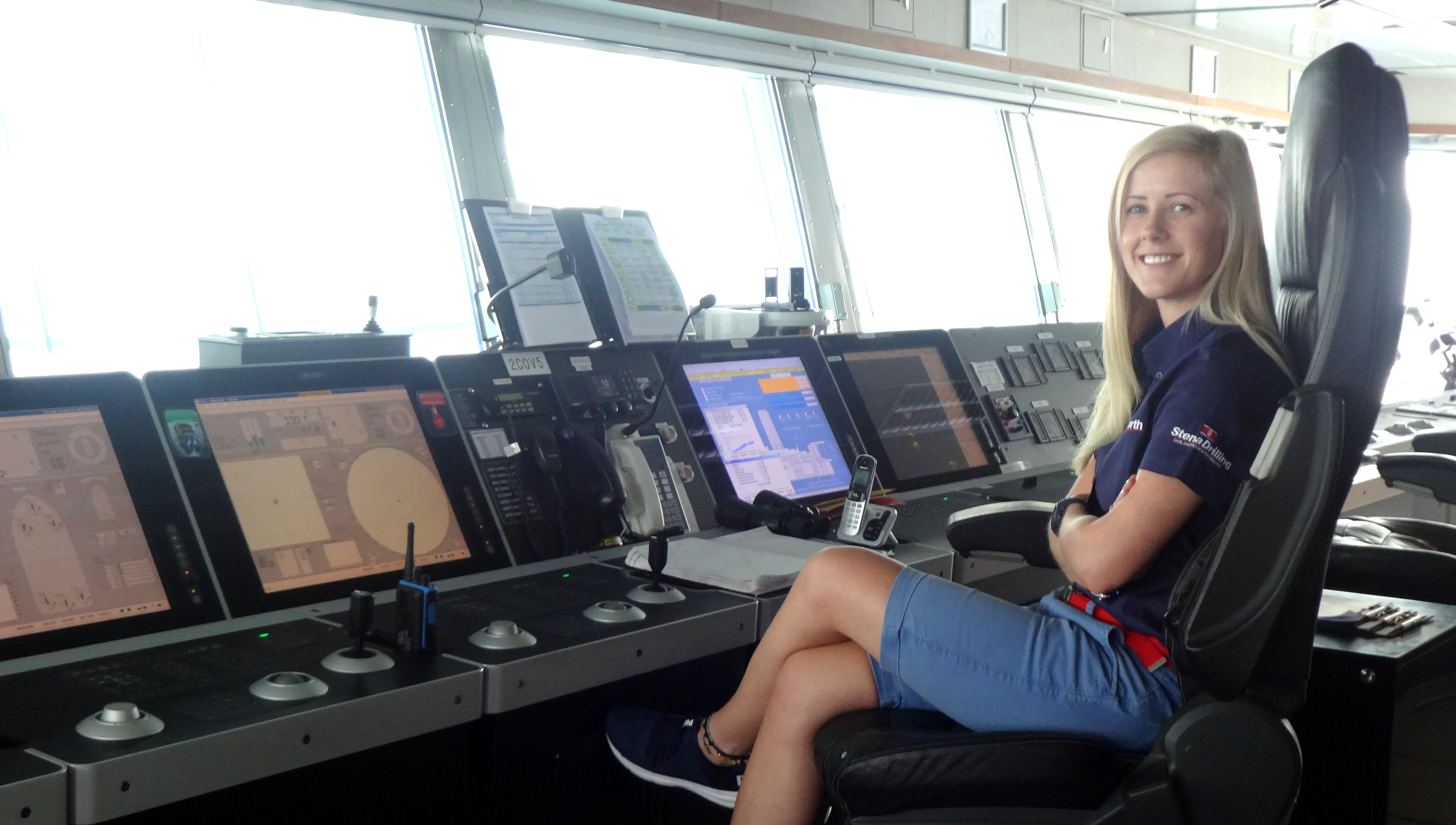 Dynamic positioning officer Karley Smith is happy to recommend a career at sea. Image:Dynamic positioning officer Karley Smith is happy to recommend a career at sea.
