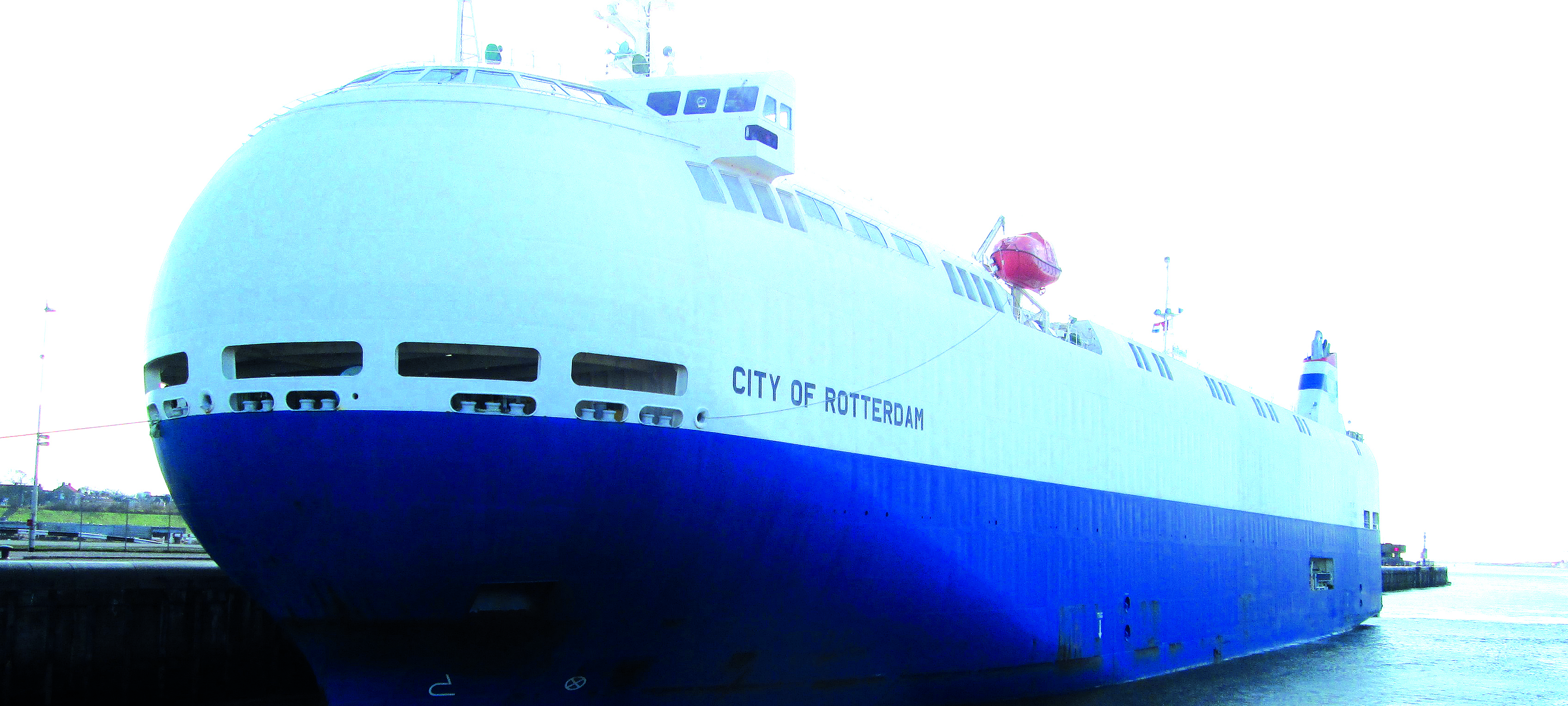 Problems with visibility from the hemispherical wheelhouse of the car carrier City of Rotterdam were highlighted in a Marine Accident Investigation Branch report on a collision in the Humber in 2015. Image:Problems with visibility from the hemispherical wheelhouse of the car carrier City of Rotterdam were highlighted in a Marine Accident Investigation Branch report on a collision in the Humber in 2015.