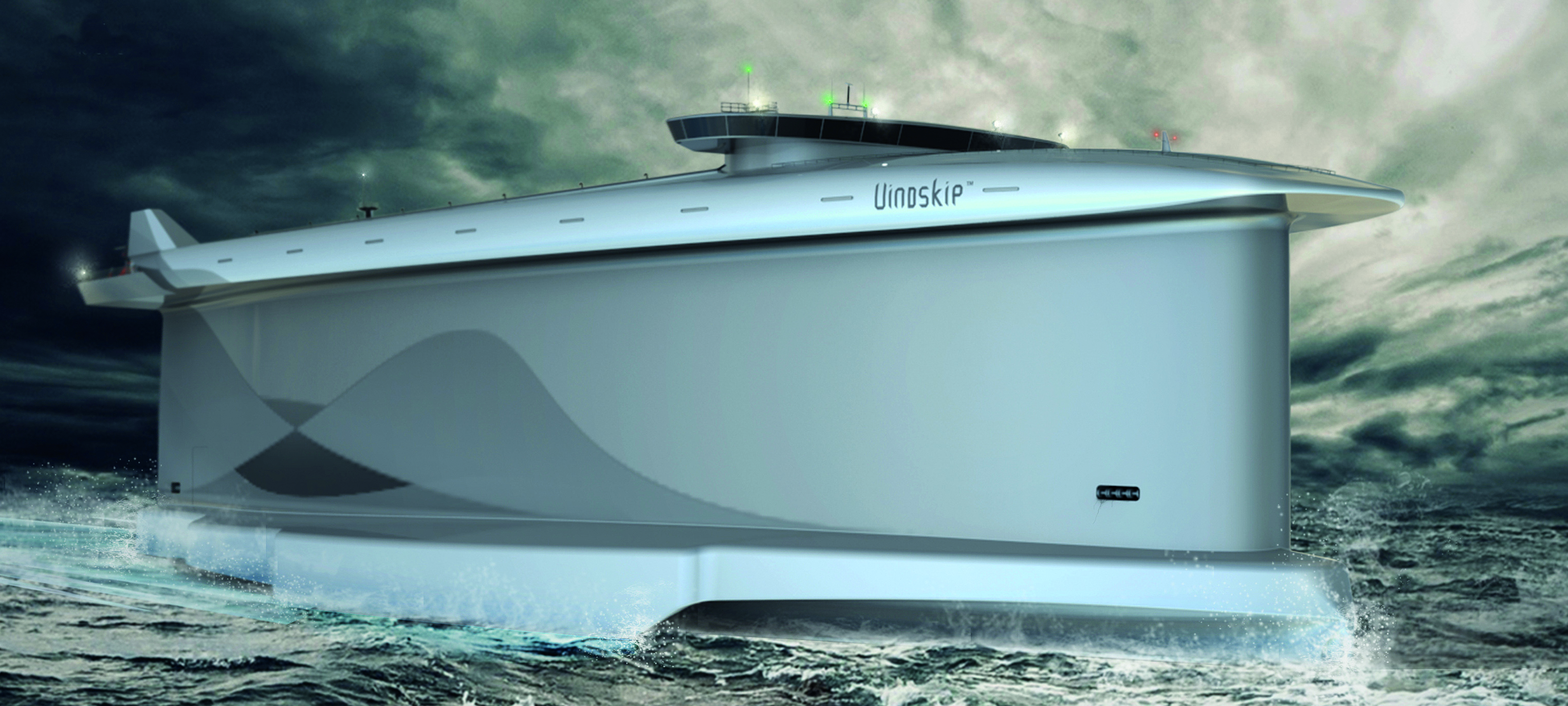 The Norwegian firm Lade has developed this concept car carrier, whose specially-shaped 'symmetrical airfoil' hull would harness the wind to achieve fuel savings of up to 60% over conventional vessels. Image:The Norwegian firm Lade has developed this concept car carrier, whose specially-shaped 'symmetrical airfoil' hull would harness the wind to achieve fuel savings of up to 60% over conventional vessels.