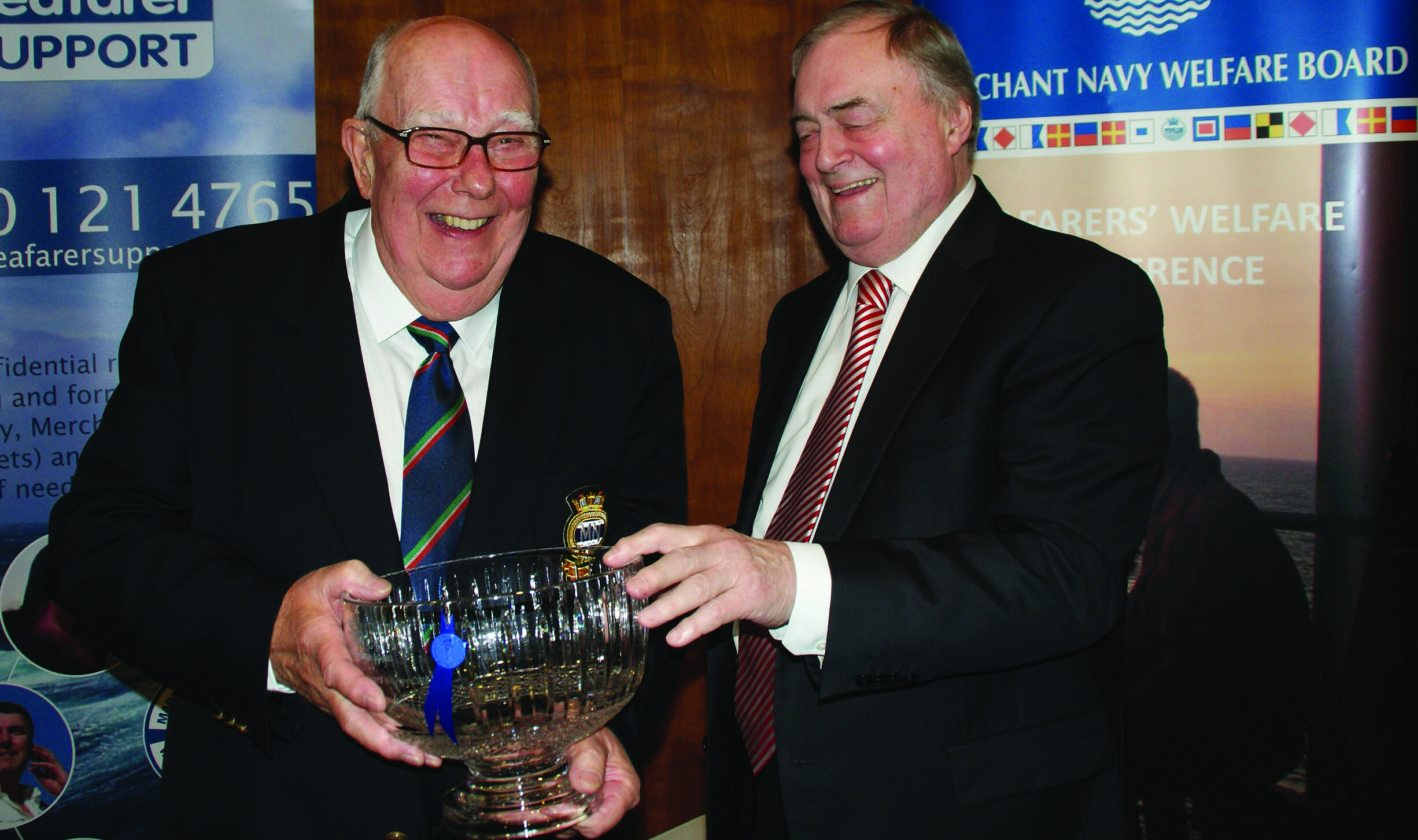 Former chief engineer Alwyn Bamford received an annual award for his 'tireless' work to support seafarers. Image:Former chief engineer Alwyn Bamford received an annual award for his 'tireless' work to support seafarers.