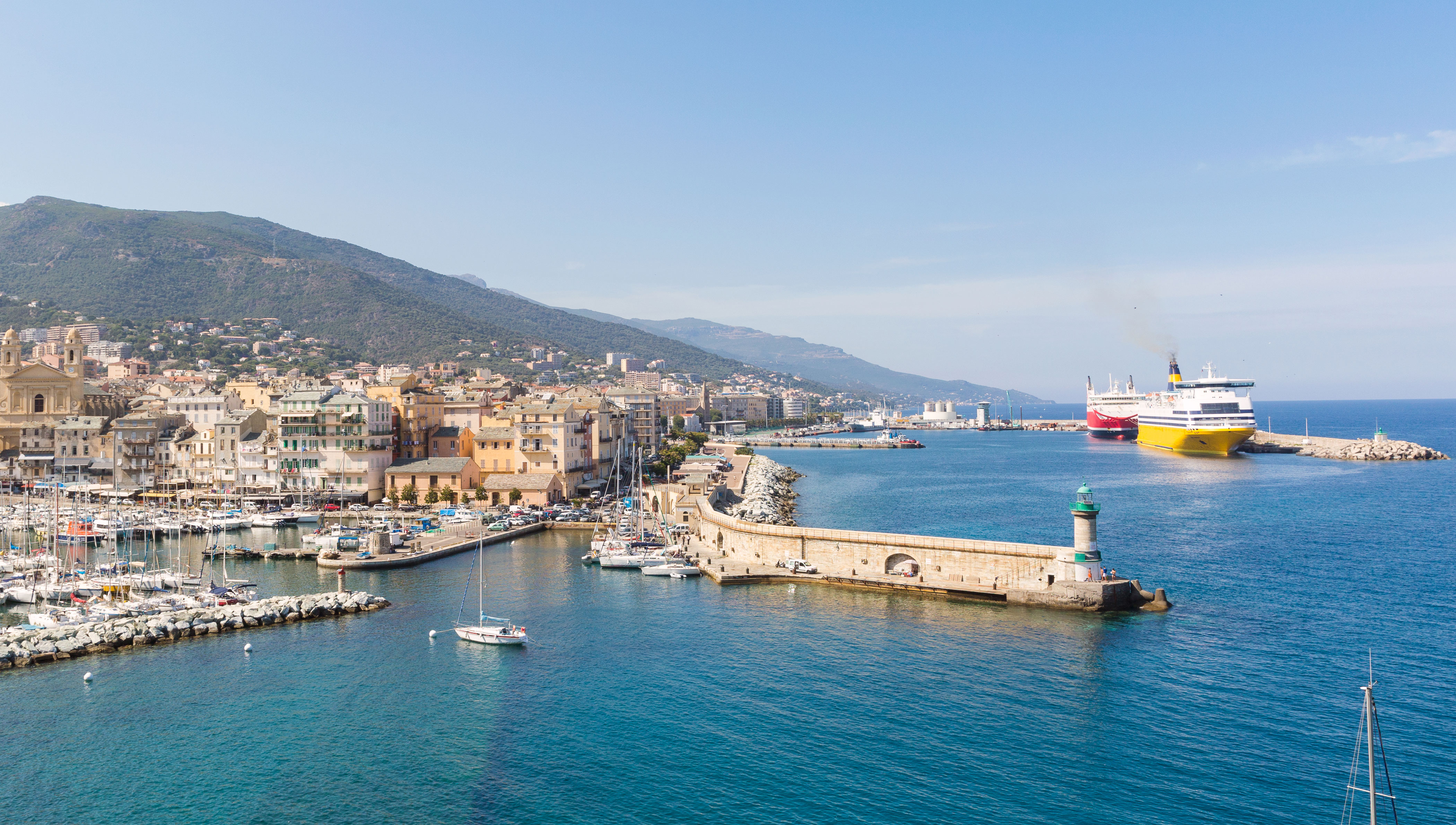 The strike halted traffic to the Corsican port of Bastia. Image: Getty Image:The strike halted traffic to the Corsican port of Bastia. Image: Getty