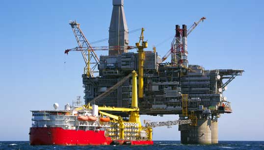 Offshore support vessel at oil rig. Image: Getty Images Image:Offshore support vessel at oil rig. Image: Getty Images