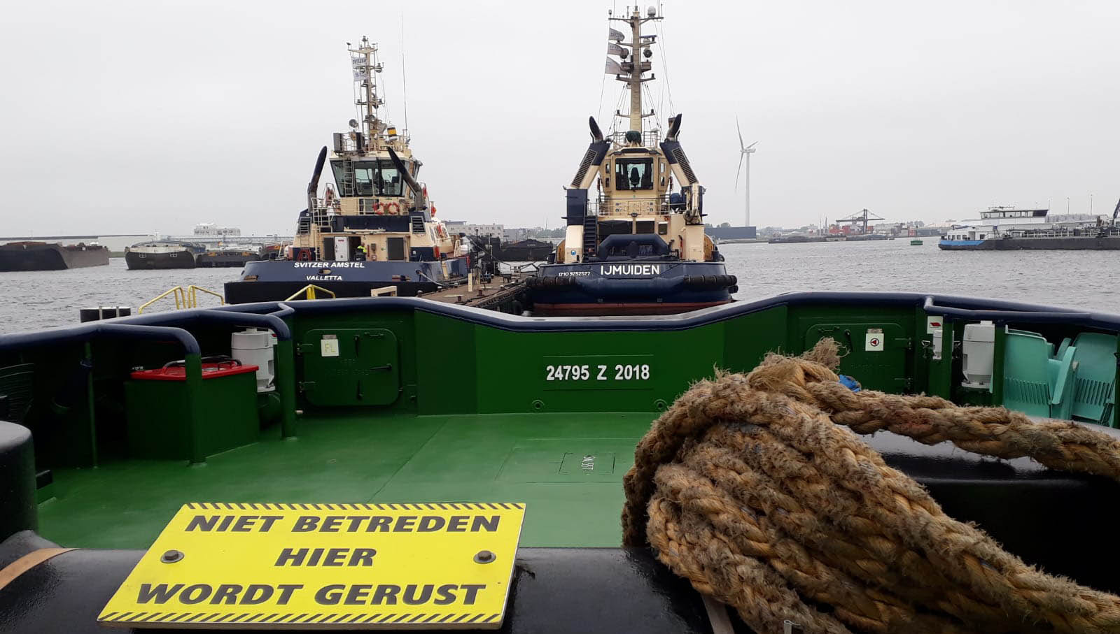 Svitzer tugboats in IJmuiden. Shipping traffic was severely delayed by the strike action in the North sea Canal, IJmuiden and the port of Rotterdam. Image:Svitzer tugboats in IJmuiden. Shipping traffic was severely delayed by the strike action in the North sea Canal, IJmuiden and the port of Rotterdam.