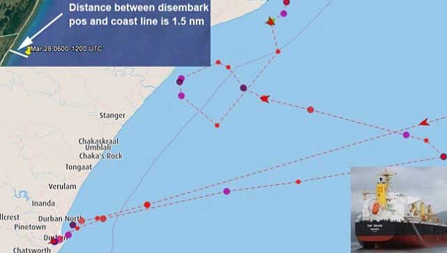 The South African Maritime Safety Authority (SAMSA) is working with police in their investigation into an incident in which two stowaways were apparently thrown off a ship just off the KwaZulu-Natal Coast. Image: Twitter, Sea and Coast news, india. Image:The South African Maritime Safety Authority (SAMSA) is working with police in their investigation into an incident in which two stowaways were apparently thrown off a ship just off the KwaZulu-Natal Coast. Image: Twitter, Sea and Coast news, india.
