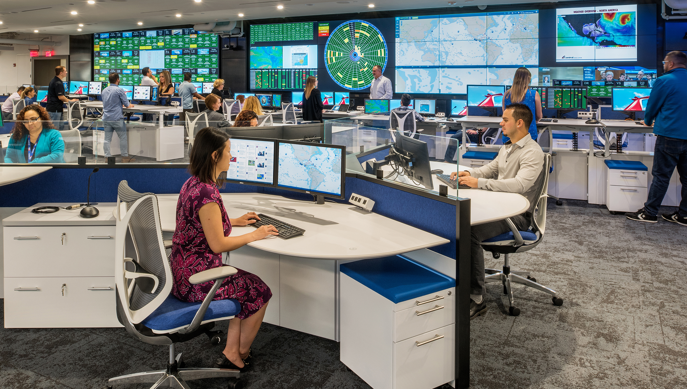 The new Fleet Operations Centre opened by Carnival in Miami Image:The new Fleet Operations Centre opened by Carnival in Miami