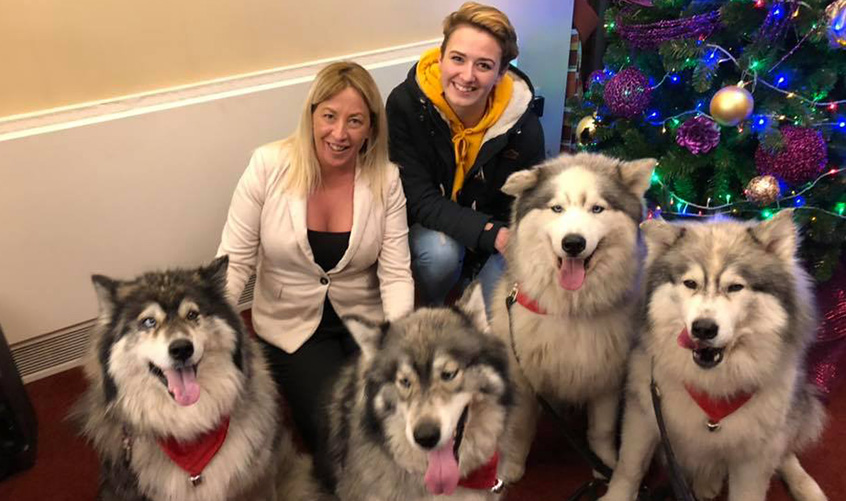 The huskies endeared themselves to staff as well as residents, families and friends. Image:The huskies endeared themselves to staff as well as residents, families and friends.