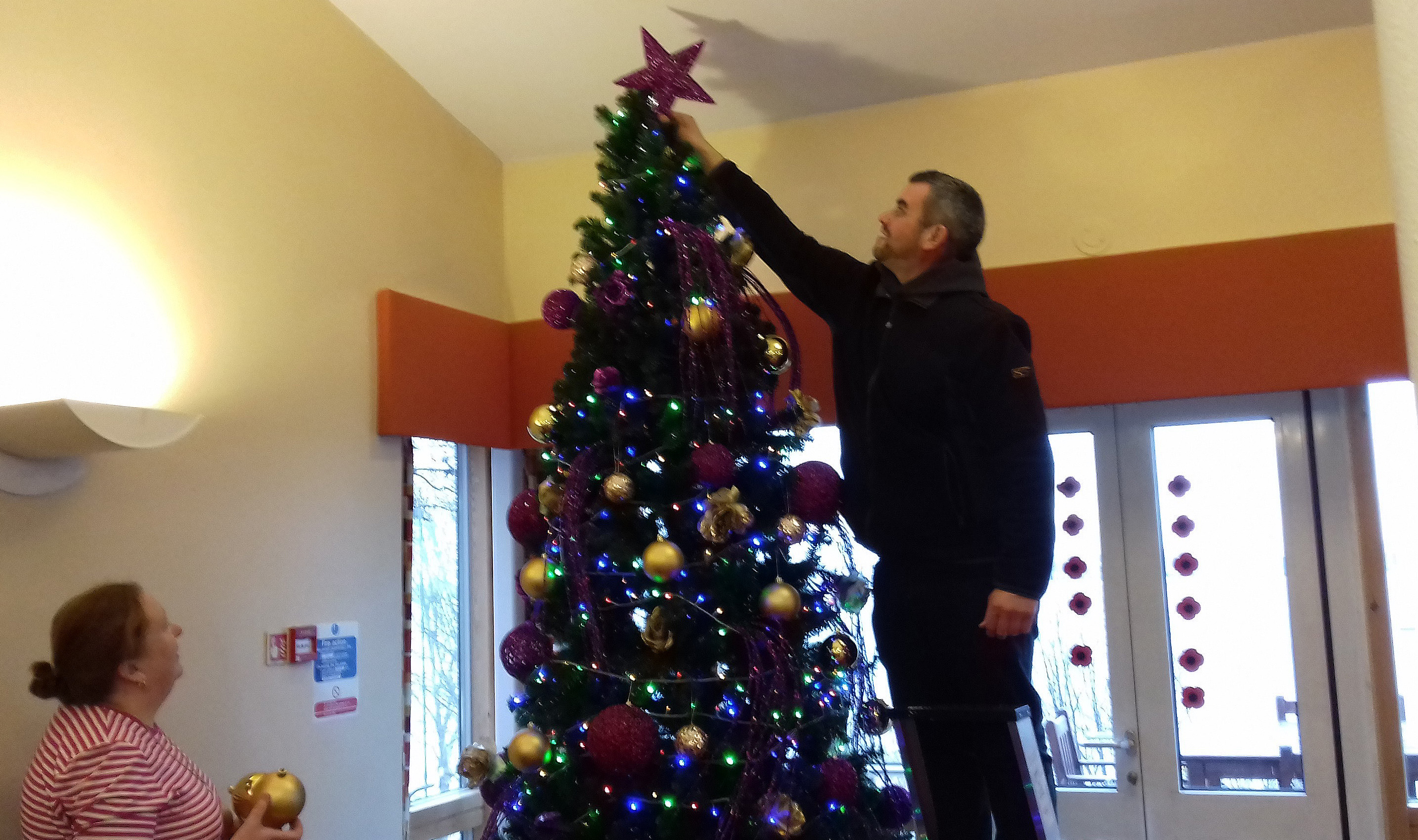 One of the six trees installed in the Care Home. Image:One of the six trees installed in the Care Home.